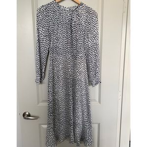 J Crew Ruffle-Neck Leopard Peasant Dress